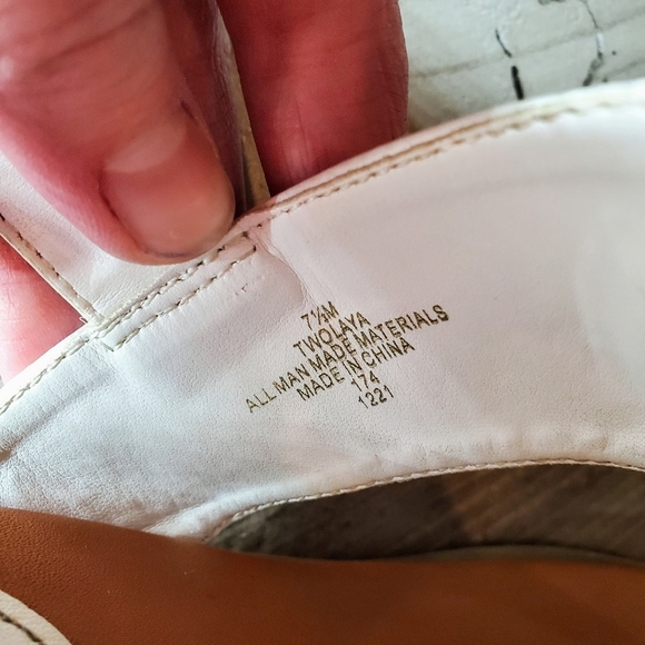 Tommy Hilfiger White Twolaya Faux Leather Slingback Heeled Sandals 7.5M Women's - Picture 3 of 16